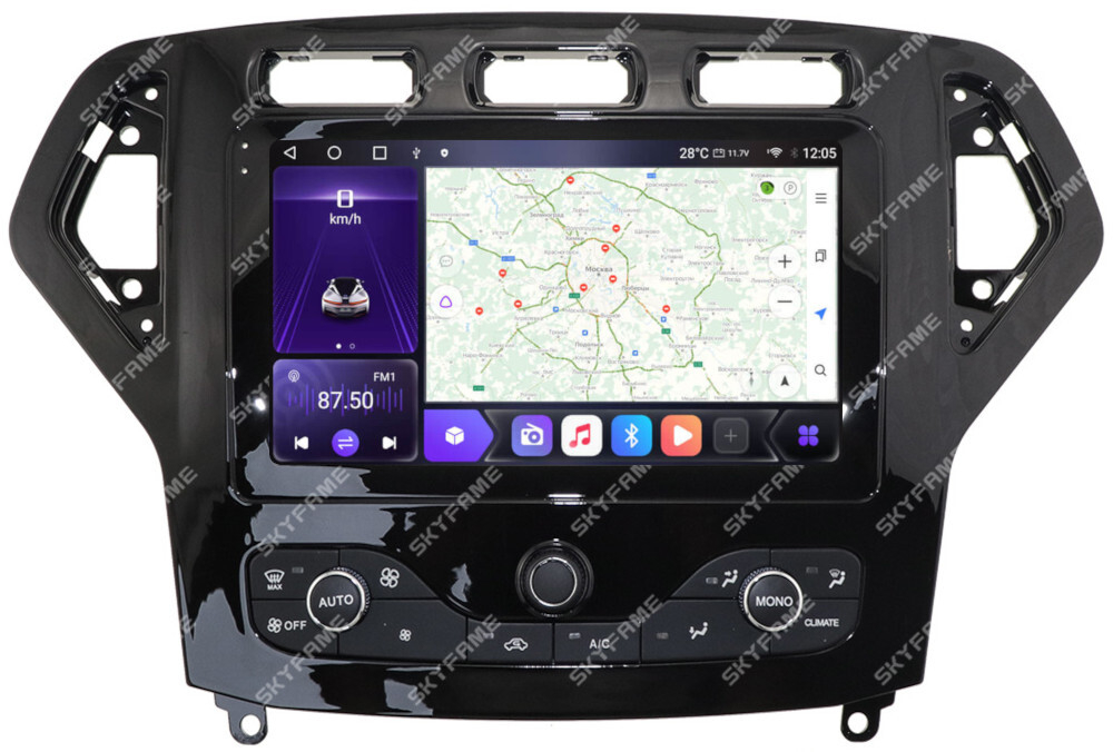 Магнитола для Ford Mondeo 4 2007-2010 - Carmedia SF-9281-1 IPS, Android 10, 8 ядер (TS18), 4G SIM-слот