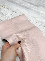 Rose Powder (0,6-0,8 мм) цв. Розовый, натуральная кожа питона