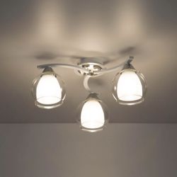 Citilux Кристи CL152130 Люстра потолочная Белая Хром