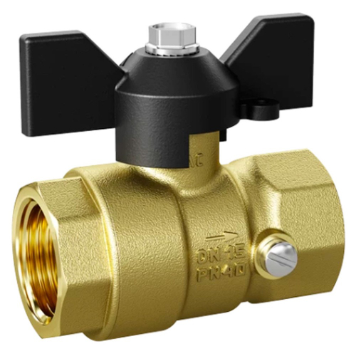 Кран шаровой латунный LD Pride 44.15.В-В.2М.Б Ду 15 Ру 40 (бабочка)