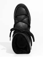 Высокие комбинированные кеды INUIKII 75202-007 Sneaker Gloss Black на меху
