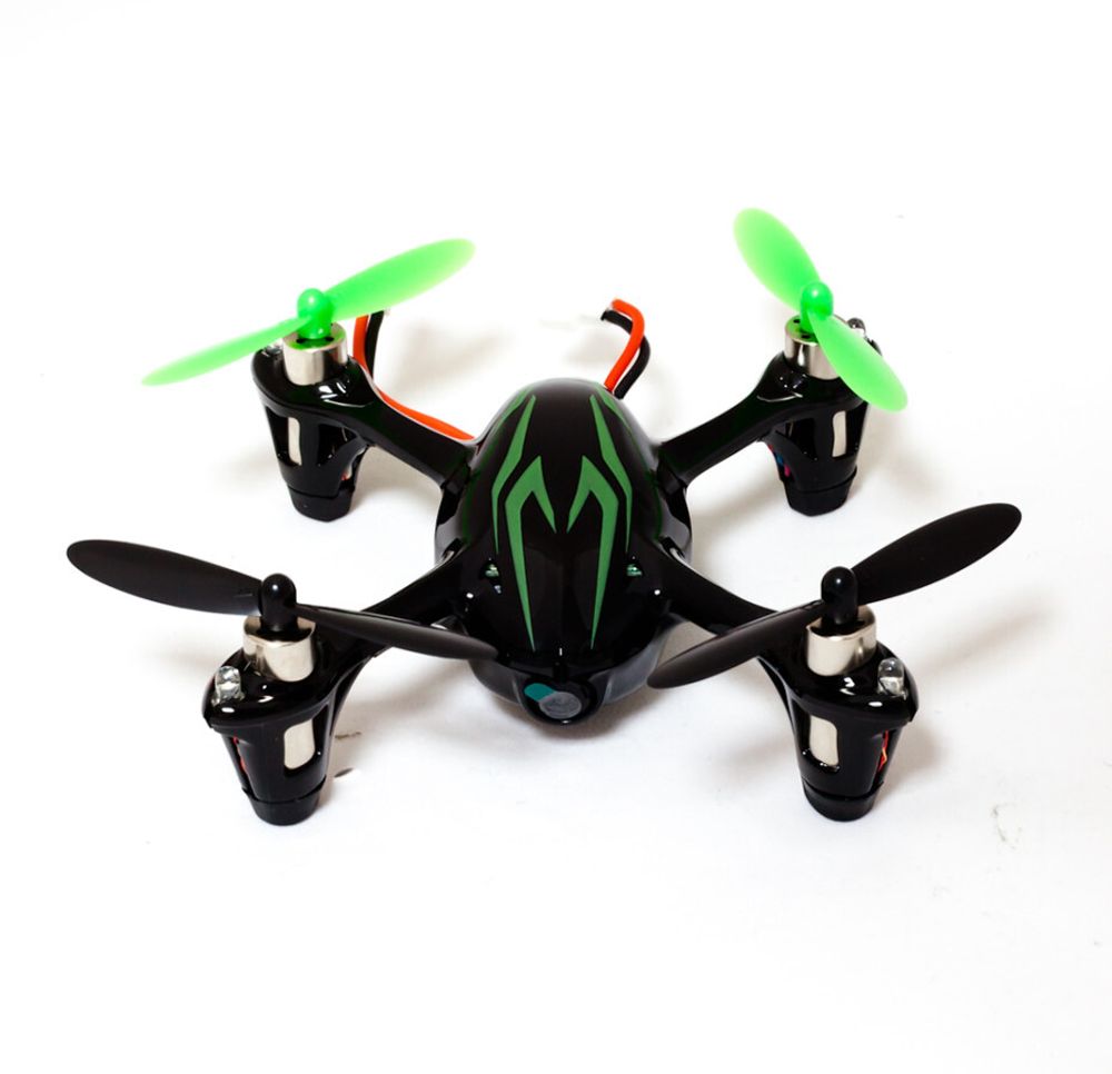 Квадрокоптер Hubsan X 4 Mini Quadcopter (H107C-HD) черный с зеленой полосой