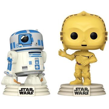 Фигурка Funko POP! Bobble Star Wars D100 Retro Reimagined R2-D2 and C-3PO (Exc) 2PK 74477