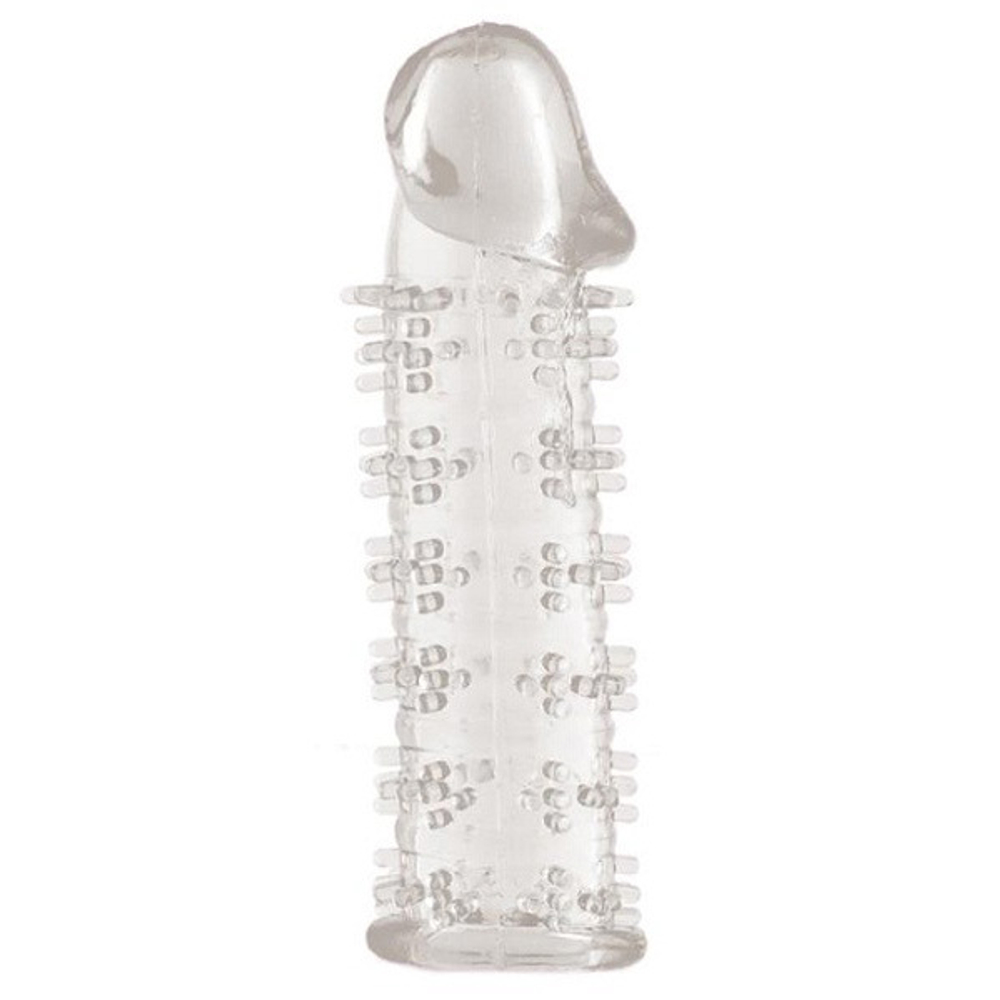 Гелевая прозрачная насадка 12см с шипами ToyFa Basic 818031-1