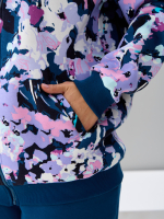 Олимпийка Офн-055Ц/петроль-цветочнаяфантазия