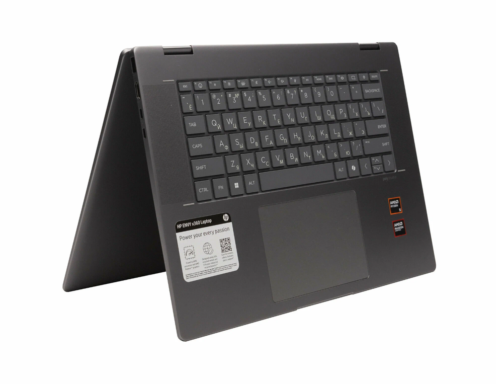 15.6" Ноутбук HP Envy x360 2in1 Laptop 16-ad0013dx (1920x1200, AMD Ryzen 5 8640HS, RAM 8ГБ, SSD 512ГБ, AMD Radeon 760M Graphics, Win 11)
