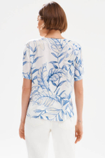 23542 Блузка женская (синий принт)