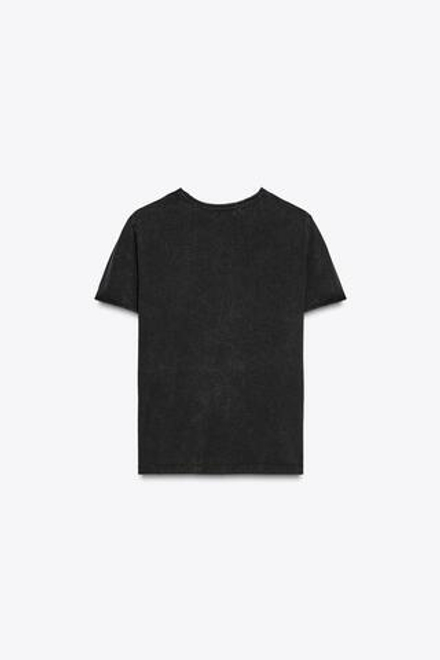 ZARA ФУТБОЛКА ИЗ ТКАНИ С ЭФФЕКТОМ ПОТЕРТОСТИ, УГОЛЬНЫЙ
