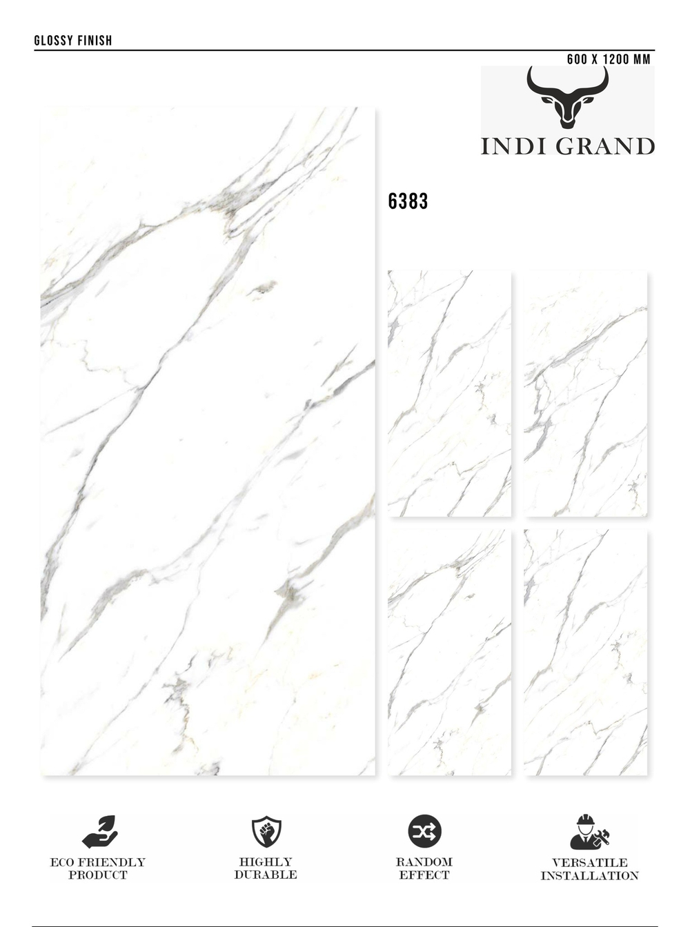 Керамогранит glossy №4 , 60х120, 6383