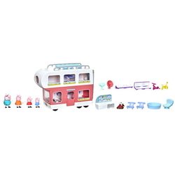 Свинка Пеппа, игровой набор семейный кемпер с хрюшками peppa + 4 фигурки