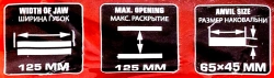 Тиски стальные поворотные с наковальней 5''-125мм FORCEKRAFT FK-6540105