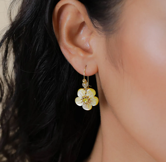 Серьги Franck Herval, Goldie, с перламутром, кристаллом и цитрином, FH26.1-12-70212 (золотистый)