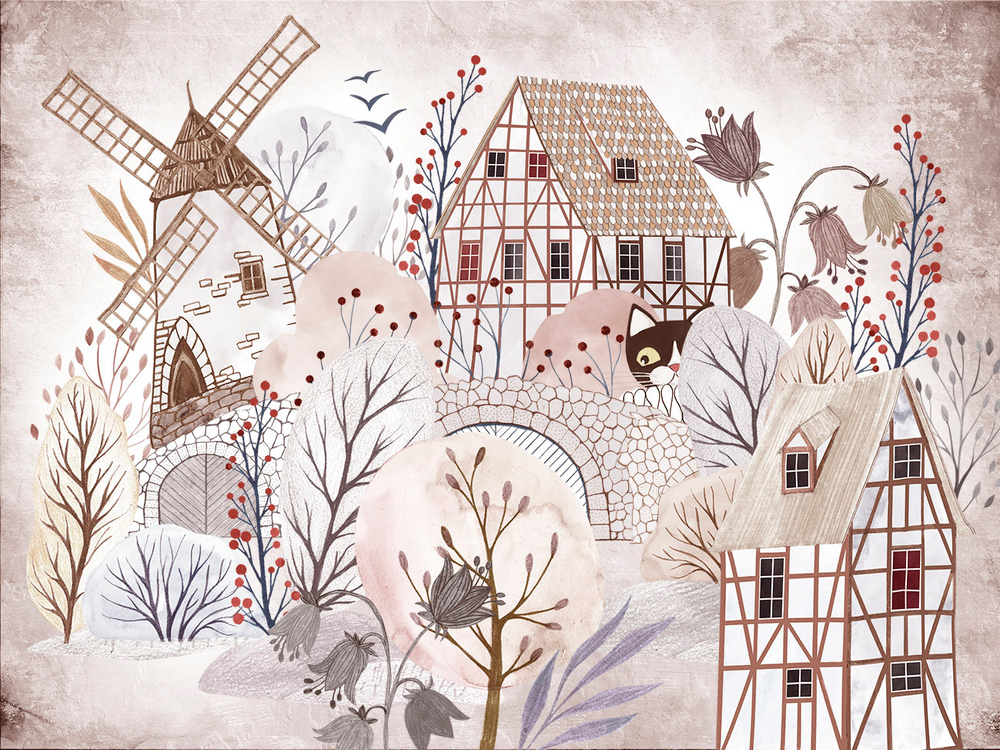 Дизайнерские обои Wall Street Wonder Cat