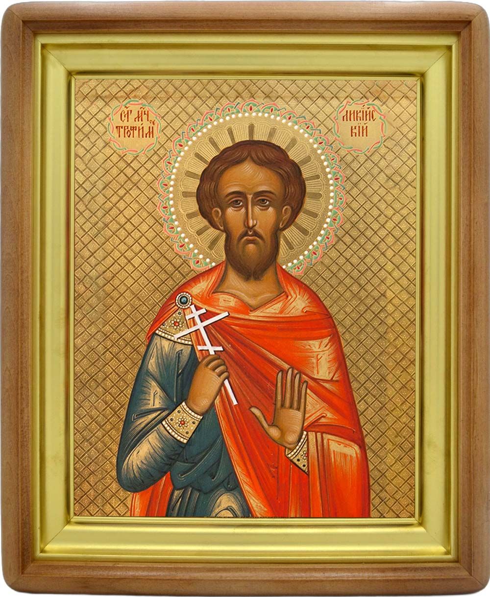 Трофим Ликийский святой мученик. Икона на холсте.