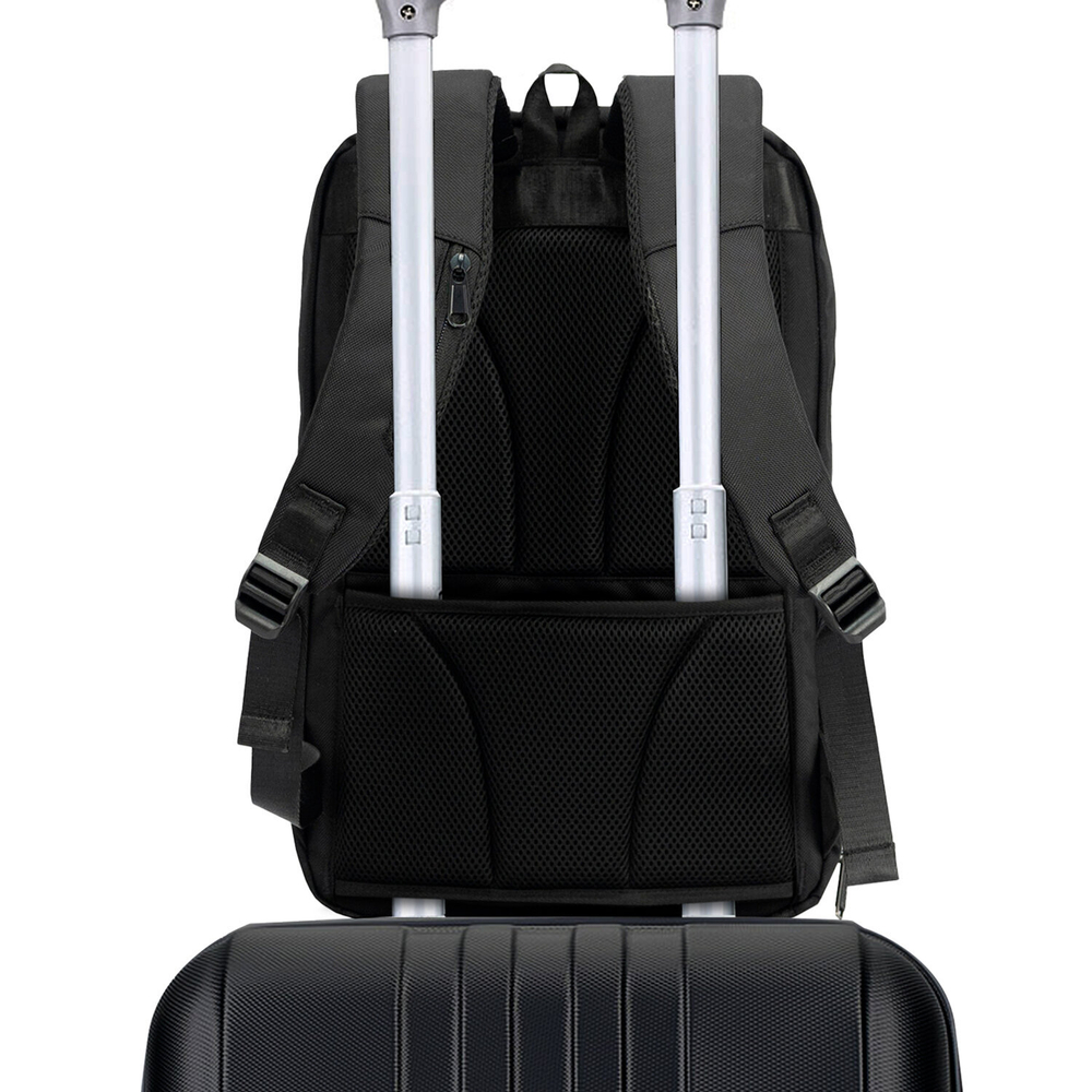 Рюкзак HEIKKI HIGH TECH (ХЕЙКИ) с отделением для ноутбука, USB-порт, черный.