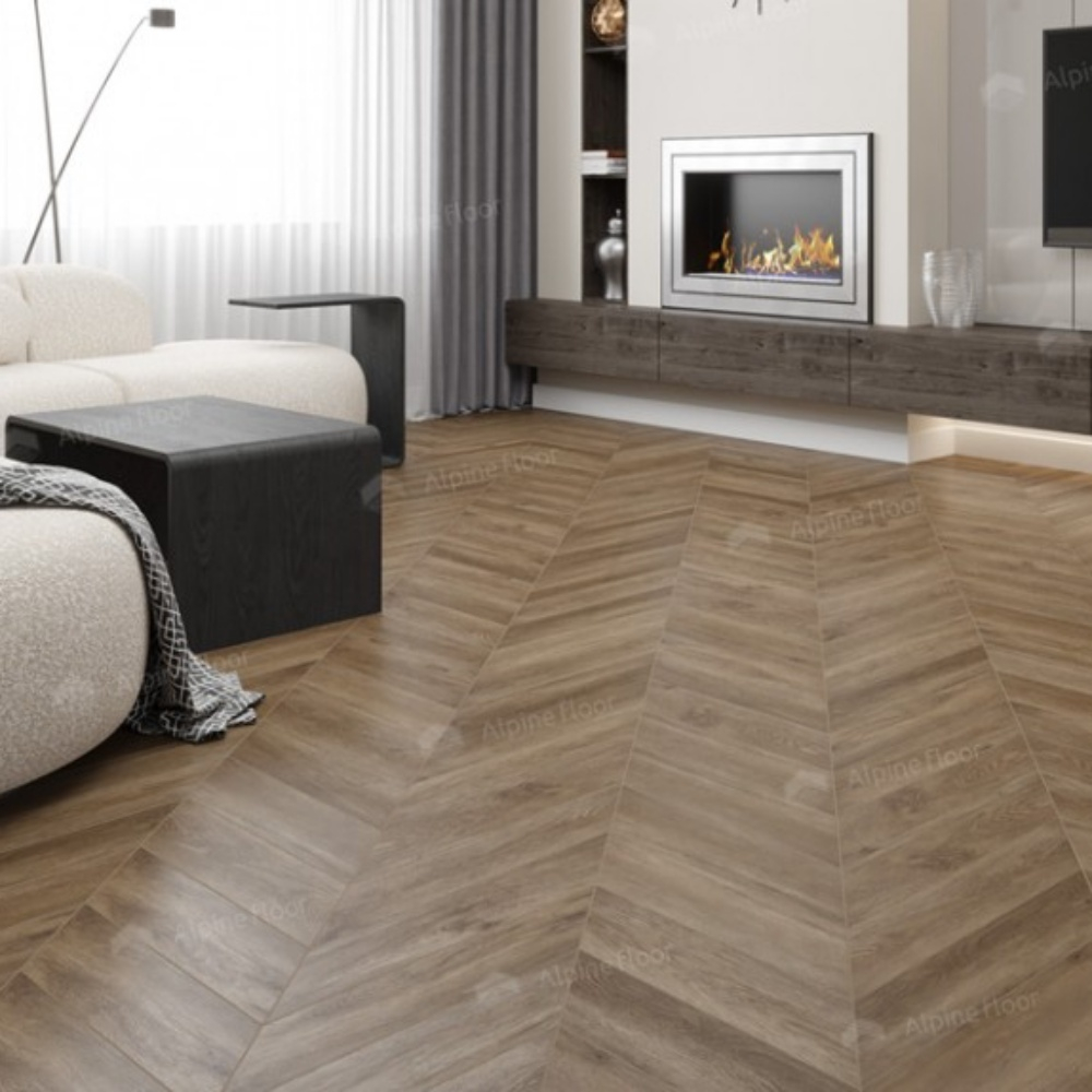 Кварцвиниловая плитка Alpine Floor Chevron Alpine ECO 18-5 Макадамия