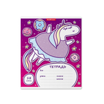 Тетрадь 18л., клетка, Erich Krause, скрепка, офсет, мелован картон "Единорожка"