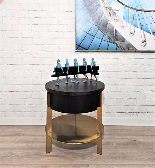 Прикроватная тумбочка/столик Stone с полкой и ящиком