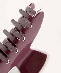 OYSHO Большая заколка для волос Piping, бордовый