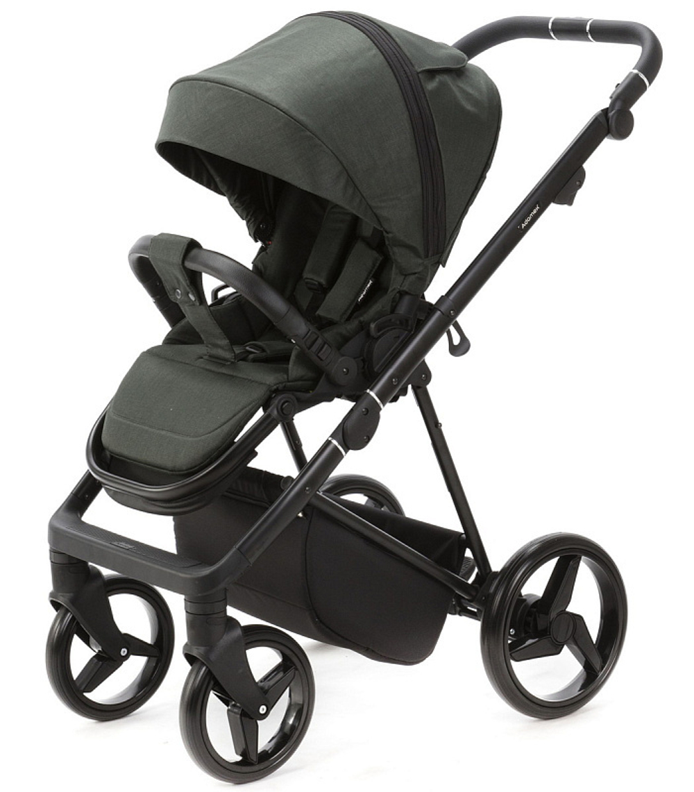 Детская коляска Adamex Quantum 2 в 1 Q-TK105 LUX (Т.ЗЕЛЕНЫЙ)