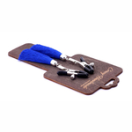 Зажимы на соски с синими кисточками из шелка (Цвет: синий)