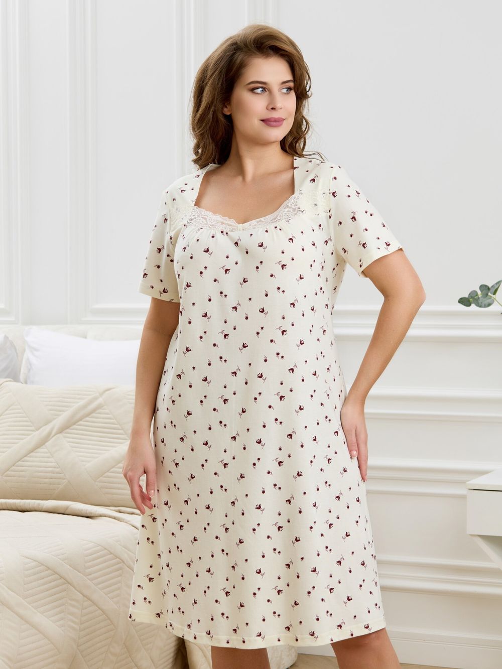 Ночная сорочка Мадера-1 Виотекс МОЛОЧНЫЙ