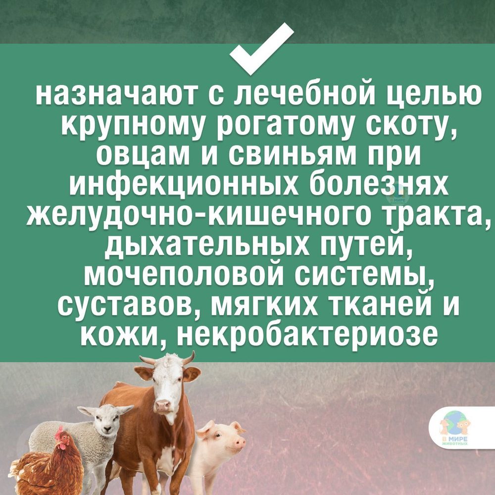 Раствор антибактериальный Амоксисан Apicenna, для инъекций животным, 10 мл. Амоксициллин.