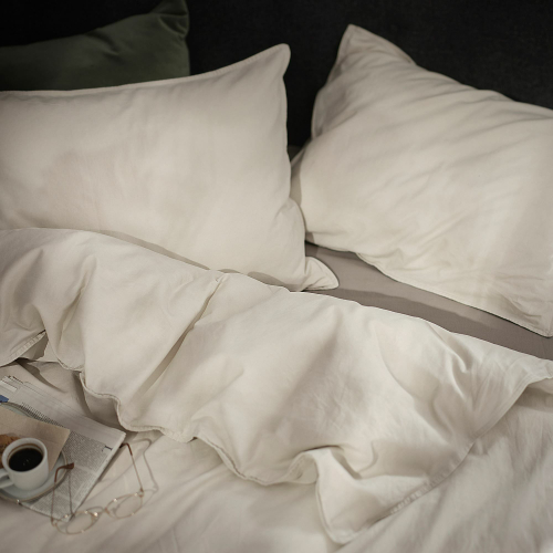 Комплект постельного белья IKEA ANGSLILJA (ЭНГСЛИЛЯ), Односпальный, Бежевый, 150x200, 50x80 см