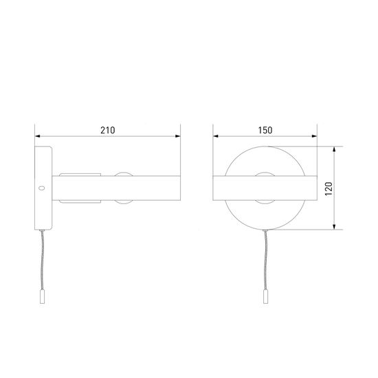 70056/1 / настенный светильник /   черный