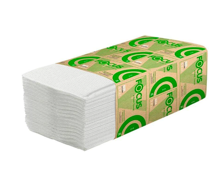 Бумажные полотенца FOCUS Eco V сложения, Артикул 5083741, 1 слой 23х23, 250