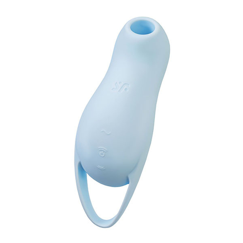 Голубой вакуум-волновой стимулятор клитора с вибрацией 13,9см Satisfyer Pocket Pro 1