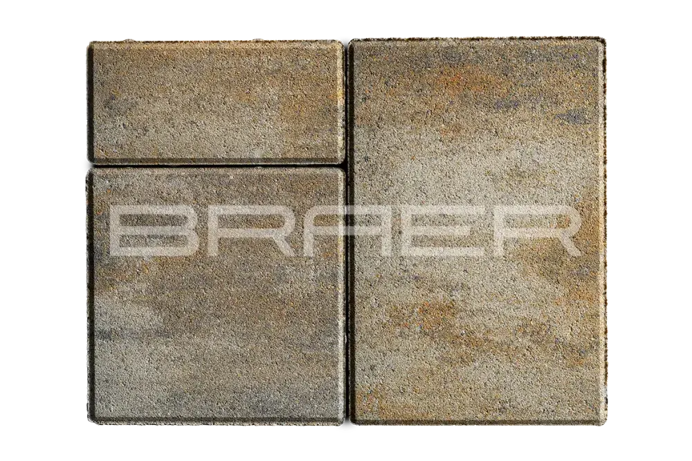 Тротуарная плитка Braer Старый город Ландхаус, Color Mix Песчаник, 60 мм