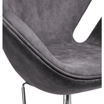Кресло SWAN STYLE CHAIR тёмно-серый, искусственная замша