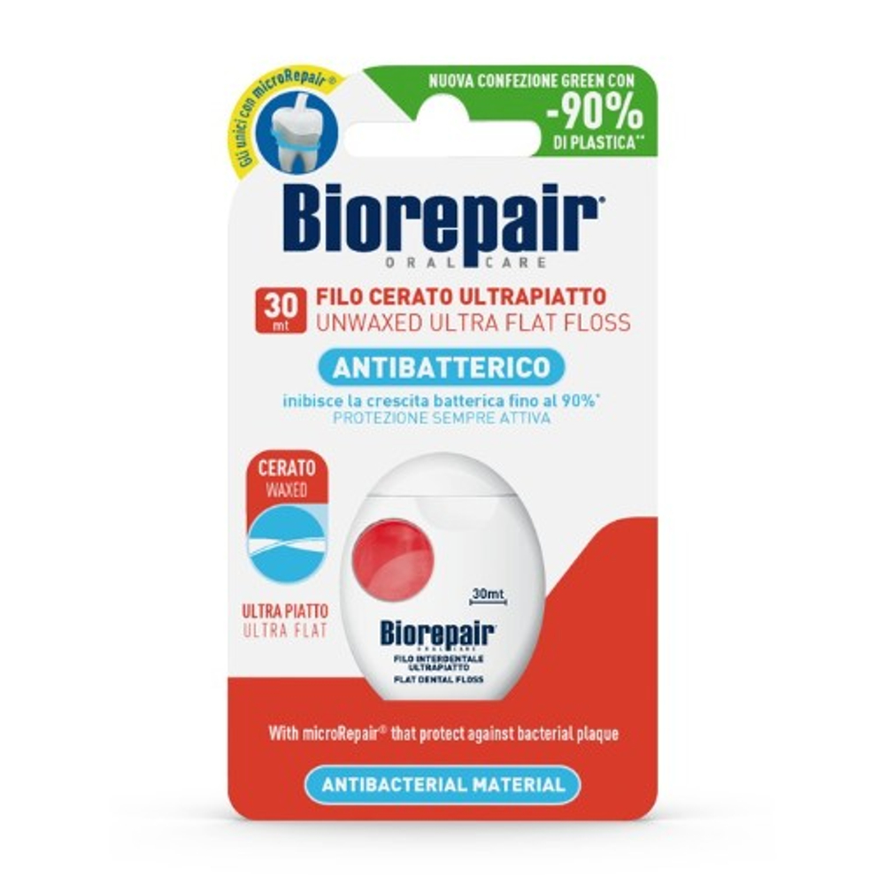 Зубная нить ультра-плоская без воска BIOREPAIR Filo Non Cerato Ultrapiatto 30 м