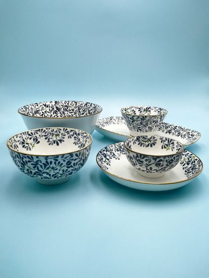 Салатник 12,5х7,5 см. "Япония" синий декор