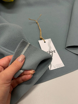 Пальтовая однотонная шерсть с кашемиром (Alta Moda, 85%шерсть/15%кашемир, Сизый шалфей, 560 гр/м2, 146)