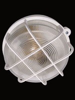 Светильник для гаража термостойкий Е 27 с защитной сеткой, влагозащищённый IP54, 60 Вт, 220 В, патрон керамический