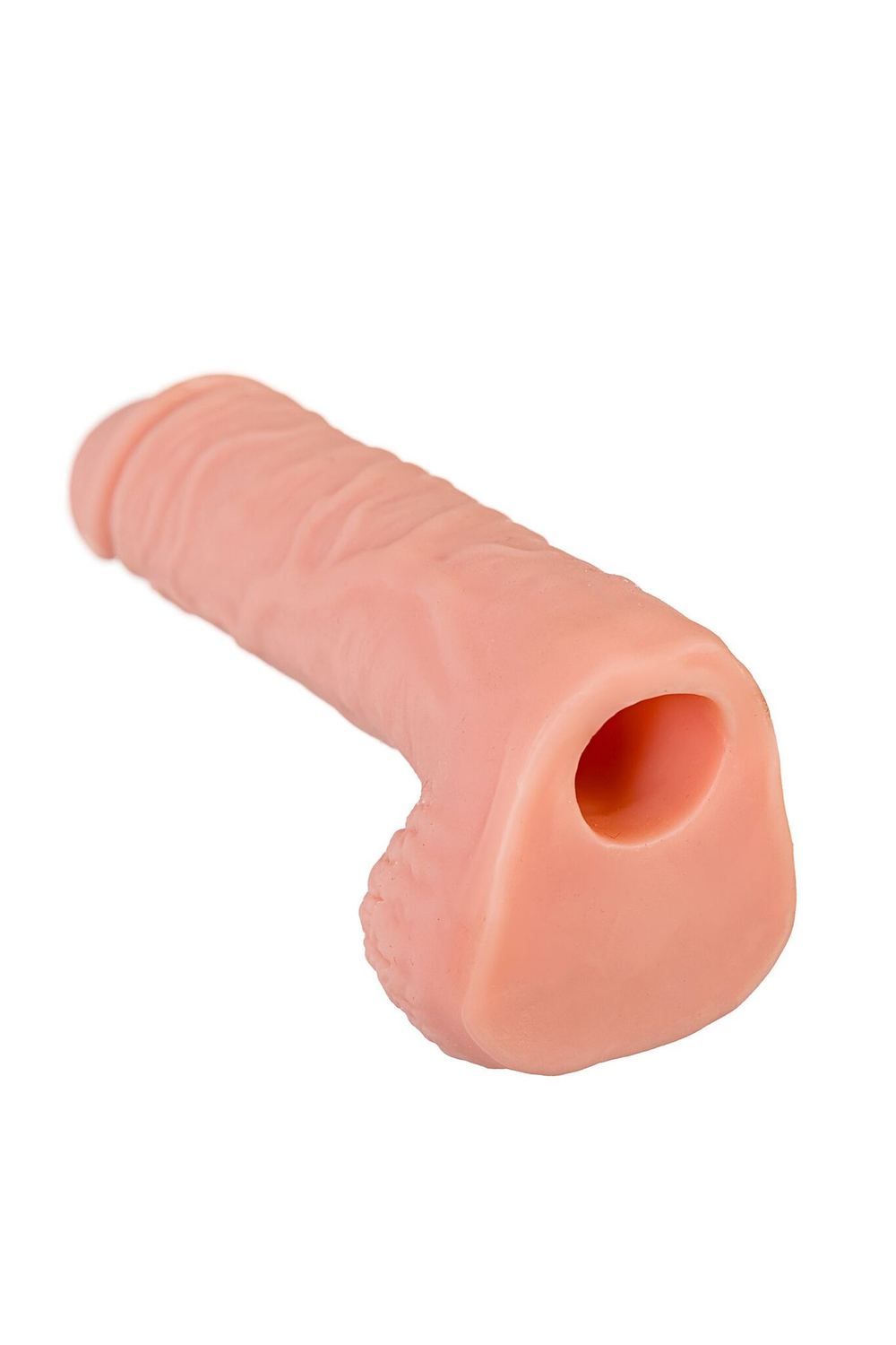 Телесная удлиняющая фаллическая насадка - 16 см. (Цвет: телесный)