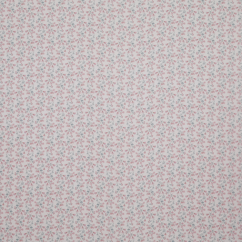 Полупрозрачный шёлковый шифон с нежно-розовыми цветами