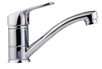 Смеситель для кухни 35к F4516 FRAP (плоский пов.излив, п/шпильку, хром, латунь)