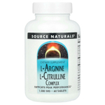 Source Naturals, L-аргинин и L-цитруллин, 60 таблеток