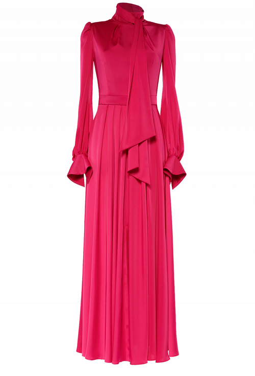 Платье в пол фуксия 36-19 SS