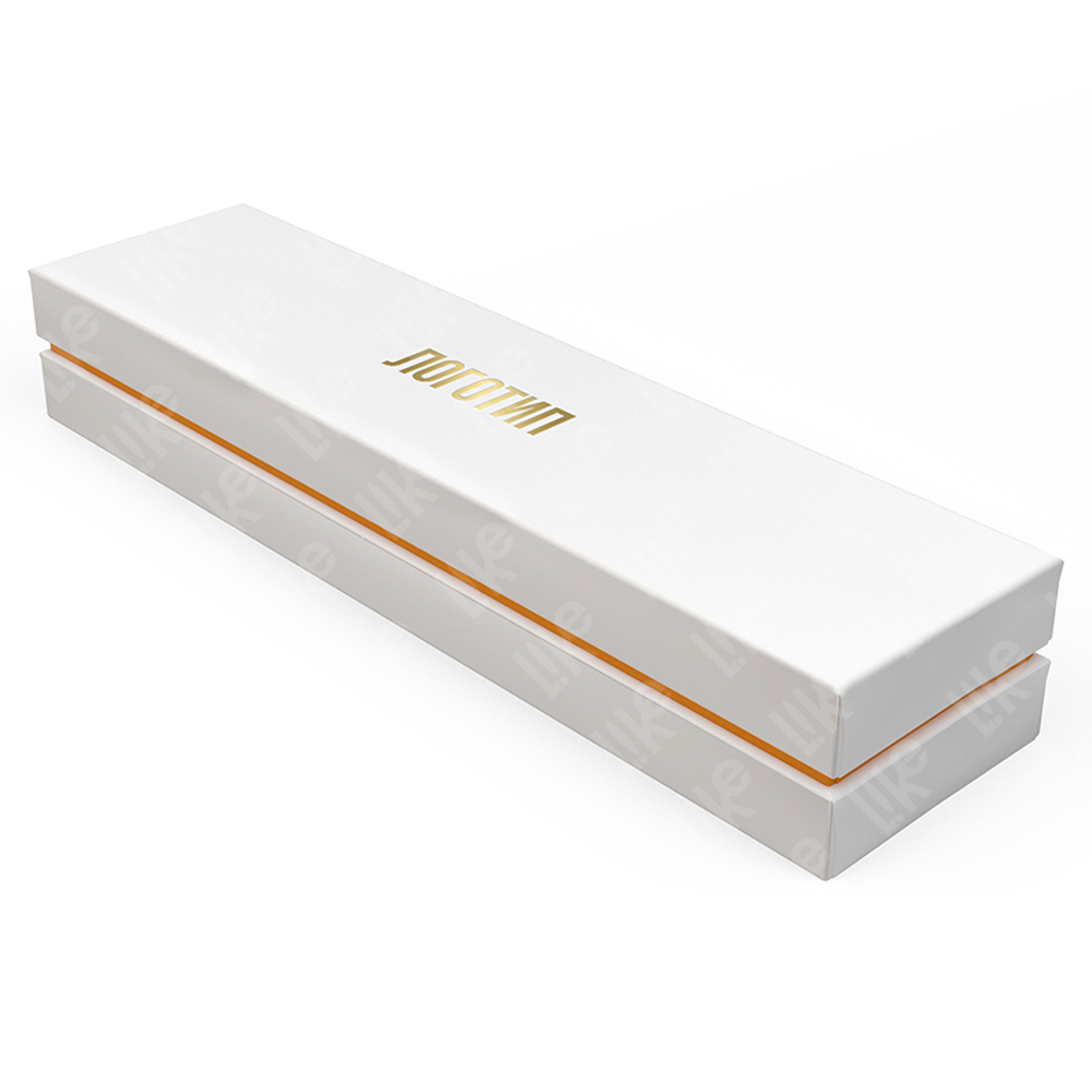 Вытянутый картонный футляр серии «Степ» под браслет.