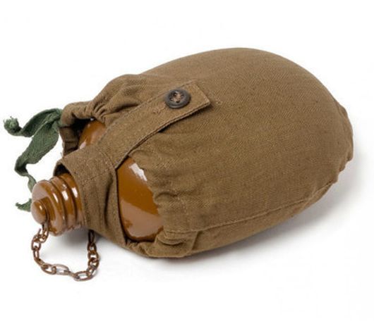 Фляга армейская 0,75 л с чехлом, оригинал СССР