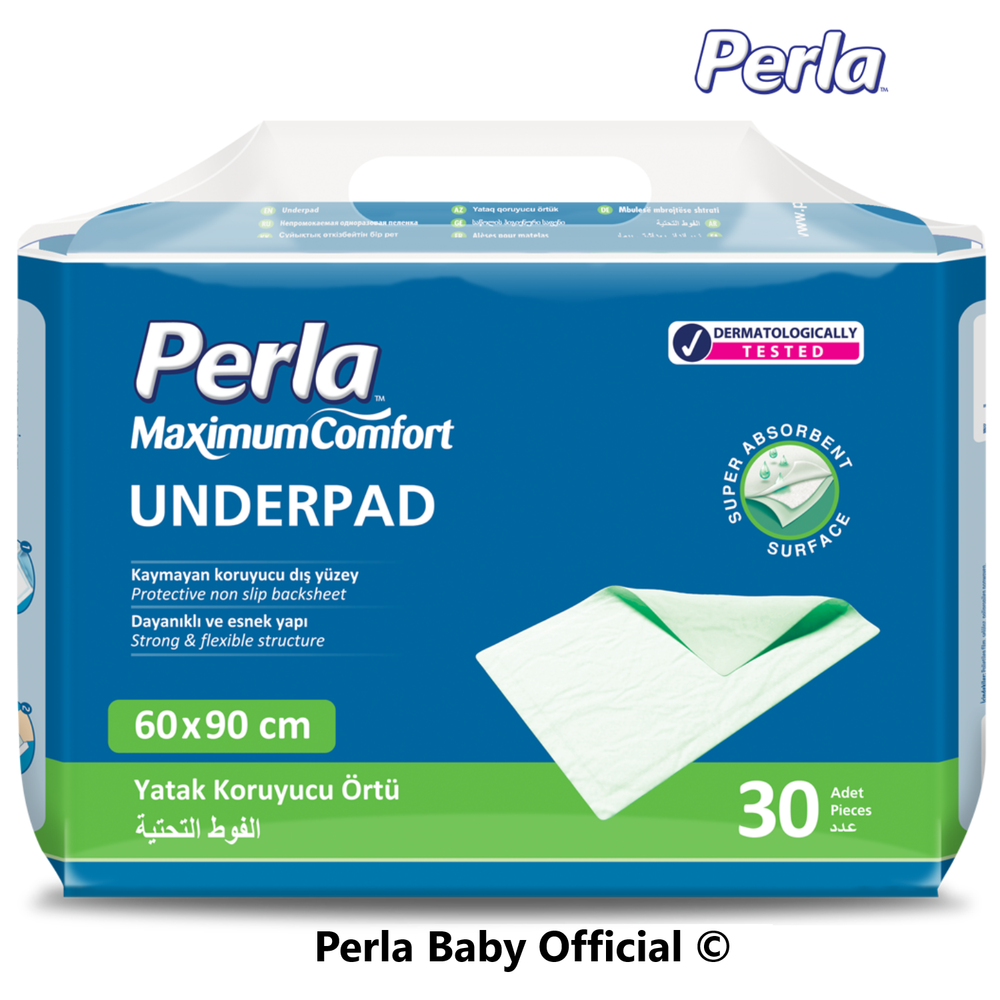 Пеленки Perla одноразовые универсальные впитывающие 60х90 см 30 шт.