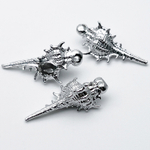 Подвеска Ракушка, цвет серебро (родий), размер 30*14 мм, цена за 1 шт