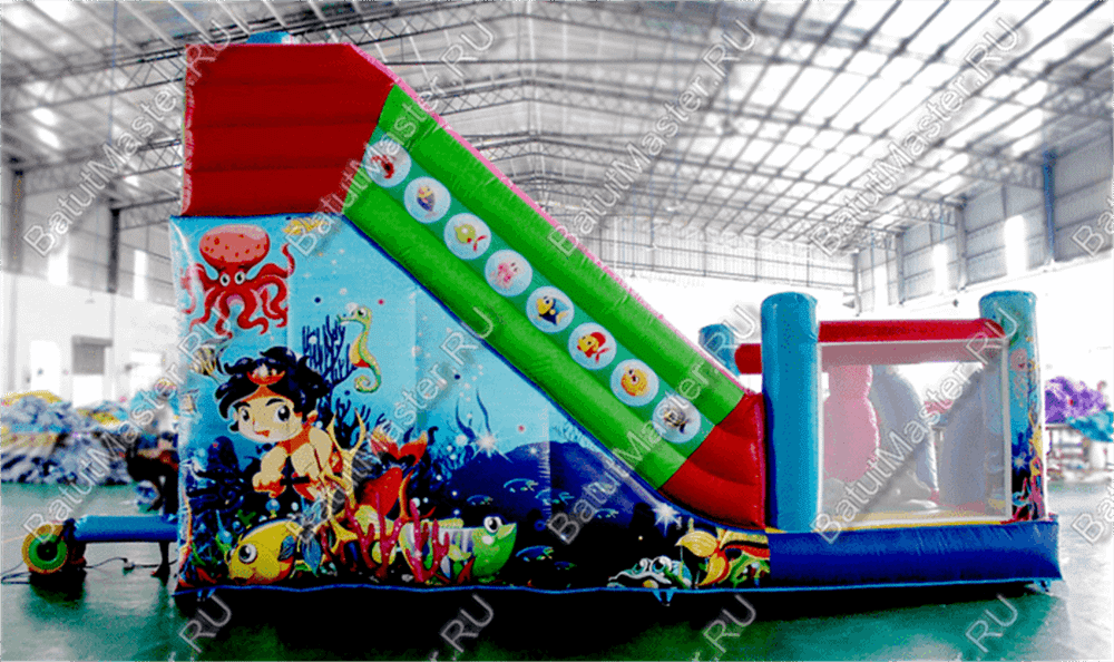 Батут-горка "Приключения рыбки" 7*5*6 м