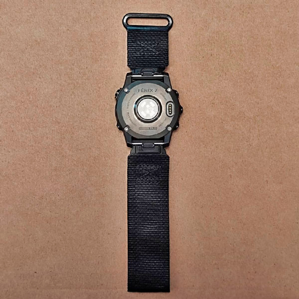 Нейлоновый ремешок Hemsut Rugged 22 мм для Garmin Fenix 7 6 5, Epix Gen 2 47mm, MARQ, Instinct, Forerunner(Черный)