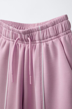 ZARA БРЮКИ-ДЖОГГЕРЫ ИЗ МОДАЛА, РОЗОВЫЙ