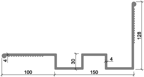 Гидроизоляционная шпонка ДР-УГЛ-250/150 ПВХ-П